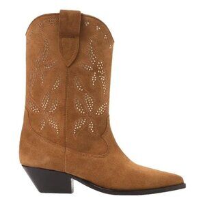 ISABEL MARANT Duerto Brown Leather Ankle Boots New & Authentic Size 38
